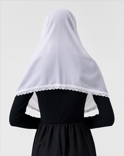 Leimandy Infinity Chapel Veil Hijab Scarf Head Wrap for Muslim V96 - color: White