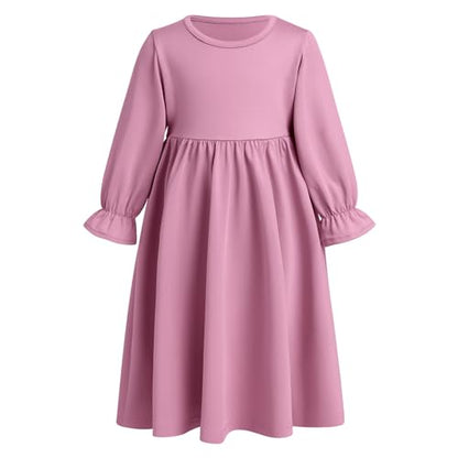 ODASDO Newborn Infant Baby Girls Muslim Abaya Prayer Dress with Hijab Middle East Arabian Dubai Robe Ramadan Eid Clothes - color: Purple Pink, size: 18-24 Months