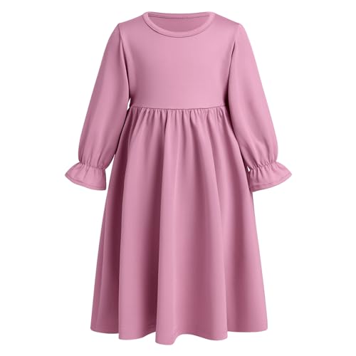 ODASDO Newborn Infant Baby Girls Muslim Abaya Prayer Dress with Hijab Middle East Arabian Dubai Robe Ramadan Eid Clothes - color: Purple Pink, size: 2-3 Years