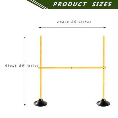 TNZMART 4.9 FT Agility Poles Adjustable Hurdles for Soccer Football Speed Training Equipment Track and Field - style: 3 groups