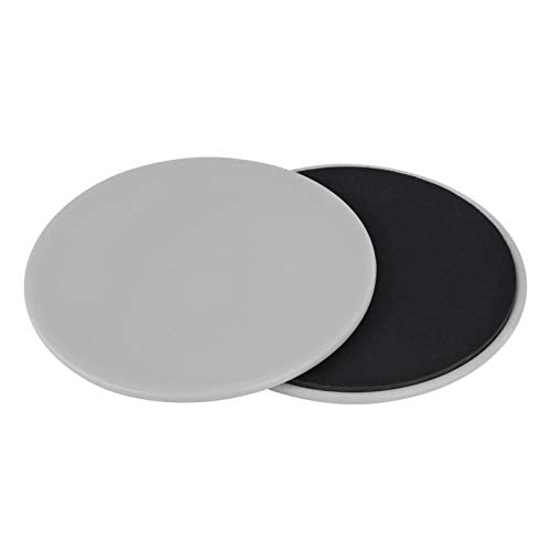 2pcs Discs Slider, Fitness Disc Slides Exercise Sliding Plate Sliding Discs Fitness Core Slider Workout for Gym, Home, Yoga, Pilates(Grey)