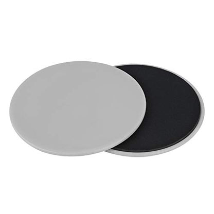 2pcs Discs Slider, Fitness Disc Slides Exercise Sliding Plate Sliding Discs Fitness Core Slider Workout for Gym, Home, Yoga, Pilates(Grey)