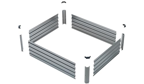 4×3×1FT(2PCS) Galvanized Raised Garden Bed Kit Metal Planter Boxes,Large Raised Garden Bed for Planting Vegetables,Flowers,Herbs -Silver - color: Silver, size: 4×3×1FT(2PCS)