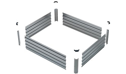 4×3×1FT(2PCS) Galvanized Raised Garden Bed Kit Metal Planter Boxes,Large Raised Garden Bed for Planting Vegetables,Flowers,Herbs -Silver - color: Silver, size: 4×3×1FT(2PCS)
