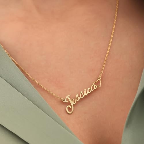 DayOfShe Custom Name Necklace for Women Gifts, 18K Gold Plated Layered Names Necklace Personalized Gifts for Birthday - color: Style 7