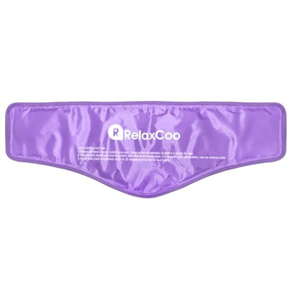 RelaxCoo Neck Ice Pack Wrap, Reusable Gel Ice Pack for Neck Shoulders, Cold Compress Therapy for Pain Relief, Injuries, Swelling, Bruises, Sprains, Inflammation and Cervical Surgery Recovery Purple - style: Purple-1 Pack