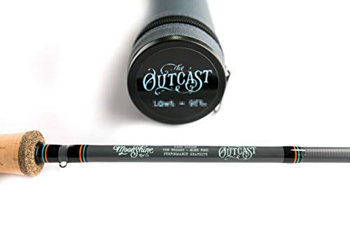 Moonshine Rod Company Fly Fishing Rod with Carrying Case and Extra Rod Tip - size: 7WT- 9', style: Saltwater Fishing