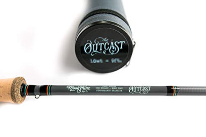 Moonshine Rod Company Fly Fishing Rod with Carrying Case and Extra Rod Tip - size: 7WT- 9', style: Saltwater Fishing