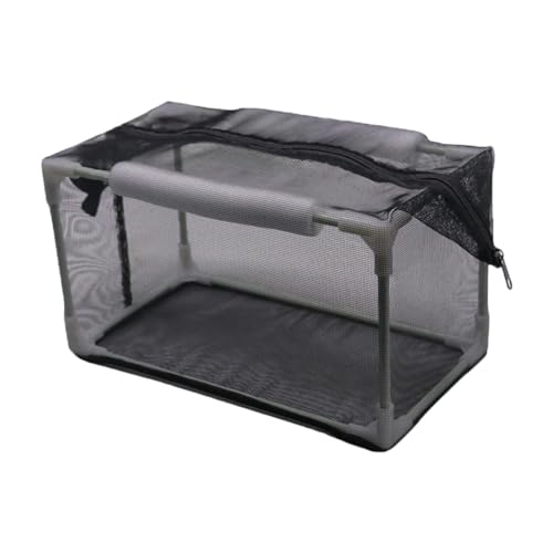 Aquarium Breeder Net Isolation Box, Fish Tank Breeder Net,Aquarium Spawn Hatchery Isolation Nylon Mesh Pp Frame for Newborn Small Fish& Shrimp Easily Install, 62x32x32cm