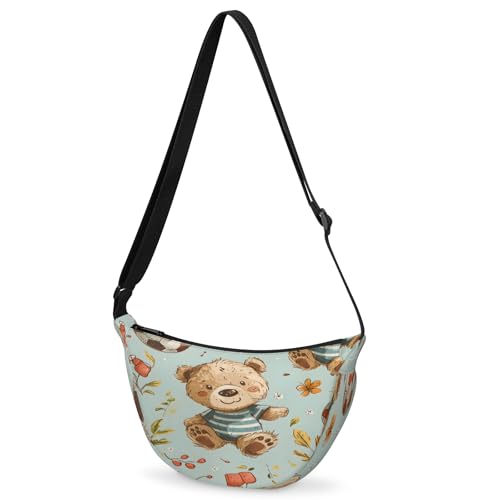 Crossbody Bag for Women Men, Lightweight Small Sling Hobos Dumpling Bag Crescent Purse, Crescent Moon Bag - color: Color I