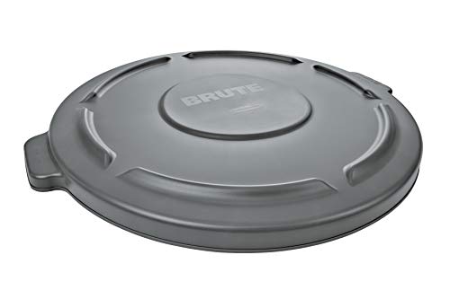 Rubbermaid Self-Drain Flat Top Lid for 32-Gallon Brute Containers, Gray