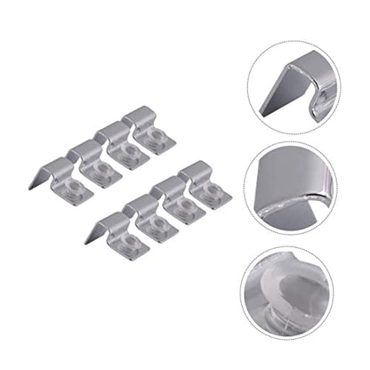 8pcs Stainless Steel Support Brackets for Glass Aquarium Covers Durable and Practical Fish Tank Holders for Easy Cleaning and Secure Fitting