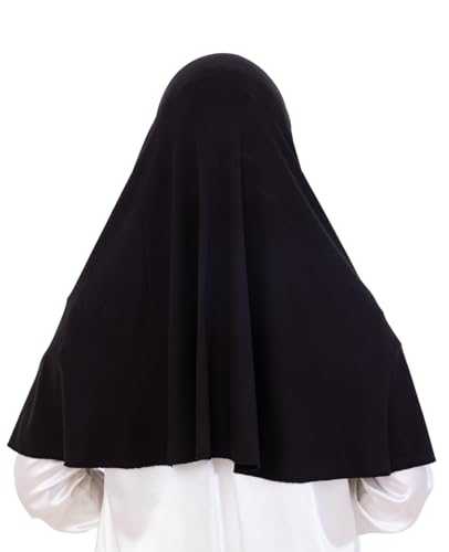 Prien Easy To Wear Hijab For Women, Muslim Instant Turban With Niqab, Islamic Clothes, Soft Scarf For Prayer, Abaya, Khimar - color: Black
