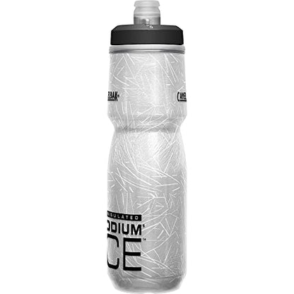 CamelBak Podium Ice Insulated Bike Water Bottle, Maximized Cold Retention with Aerogel Insulation, 21oz, Black