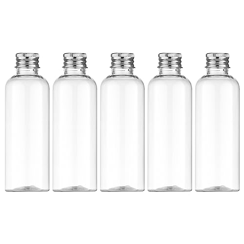 Tekson Travel Bottles for Toiletries, 3.4oz Mouthwash Container, Screw Top - color: Sliver