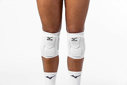 Mizuno Elite 9 SL2 Volleyball Kneepad, White, Large - color: White, size: Large