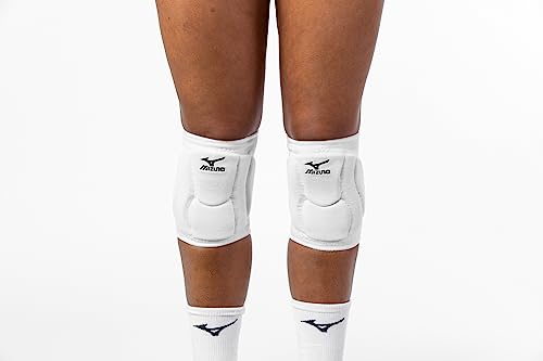 Mizuno Elite 9 SL2 Volleyball Kneepad, White, Medium - color: White, size: Medium
