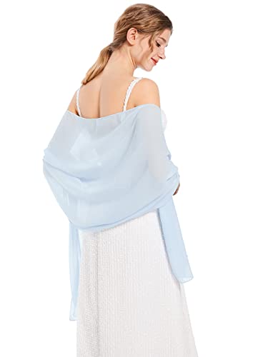 Shawls and Wraps Soft Chiffon Scarve Scarf For Evening Party Dresses Wedding Stole - color: Light Champagne