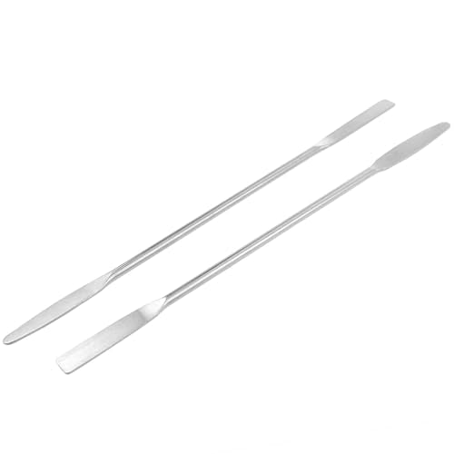 150mm/5.9inch Stainless Steel Lab Spatula Conical and Flat Tips for Experiments and DIY Processes 3PCS