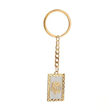 Islam Muslim Allah Pendant Keychain Women Necklace Religious Amulet Pendant Accessories Party Jewelry - color: Two Tone