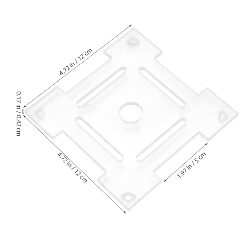 Clear Acrylic Fish Tank Lid with Feeding Holes, Multi-Slots and Corner Guards - Aquarium Anti-Jumping Top Cover for 4.7''X4.7'' Breeder Terrariums