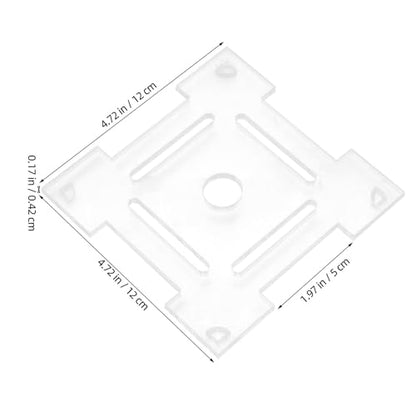 Clear Acrylic Fish Tank Lid with Feeding Holes, Multi-Slots and Corner Guards - Aquarium Anti-Jumping Top Cover for 4.7''X4.7'' Breeder Terrariums