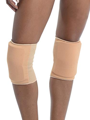 Danz N Motion Cheerleading and Dance Knee Pads - Shock Absorbing Knee Protection - color: Tan, size: Large