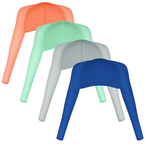 Yookat 4 Pieces Cooling Shawl Golf Cooling Shawl Arm Sleeve Sun Protection Golf Shrug for Women Men Outdoor Sports - color: Blue, Light Green, Grey, Orange
