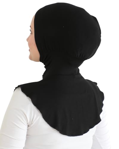 Prien Sport Hijab For Women, Muslim Head Scarf, Flexible Turban Girls, Chic Islamic Wear For Gym, Neck Collar Bonnet Viscose - color: Black