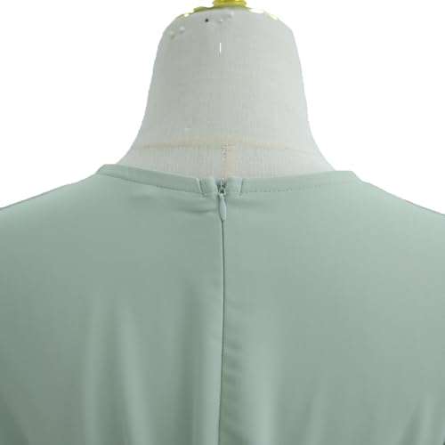 Women Abaya Dress with Belt Muslim Bell Sleeve Robe Islamic Prayer Jilbab | with Belt, A-line Skirt, Bell Sleeve - color: Light Green, size: Medium