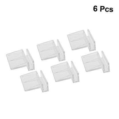 Ipetboom 3sets Rimless Aquarium Tank Glass Cover Clip Support Holder Acrylic Clips for Betta Fish Tanks Easy Installation Fish Accessories 6pcs*3