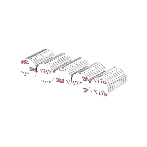 N52 Self Adhesive Super Strong Neodymium Disc Magnets-12x2mm - 50 Pack, Powerful Rare Earth Magnets with 3M 4920 Double Side Adhesive Backing, Small Round Magnet Stickers - style: 12 x 2mm - 3M Adhesive
