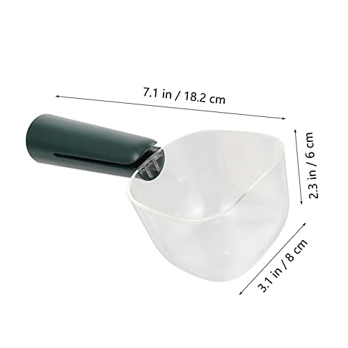 Angoily 1pc Plastic Pet Food Scoop Measuring Scale for Dog and Cat Lightweight and Wear-resistant Food Spoon for Precise Pet Portioning Transparent