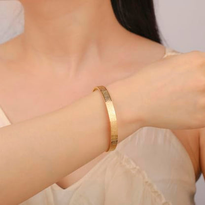 VASSAGO Islamic Gifts Ayatul Kursi Bracelet for Women Men Muslim Quran Allah Openable Bangles Ayatul Kursi Arabic Calligraphy Cuff Bracelet Islam Islamic Jewelry Eid Gifts - color: gold islamic bracelet