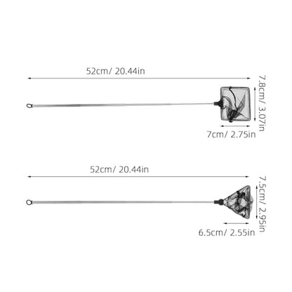 2pcs Fine Mesh Aquarium Fish Nets with Stainless Steel Handle Small Nylon Shrimp and Fish Catch Nets for Freshwater and Saltwater Tanks and Adults