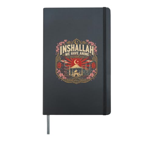 Inshallah We Have Anime Islamic Republic of Japan Funny Hardcover Journal, Black