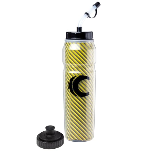 Cannon Sports 28oz Insulated Squeeze Water Bottle with Straw, Leak Proof Lids, 2 lids (Straw and Squeeze), Double Wall Insulation, Wide Mouth, BPA-Free (Yellow) - color: Yellow