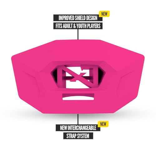 Nxtrnd One Pro Football Mouth Guard, Interchangeable Strap, Fits Adult & Youth (Pink) - color: Pink Pro