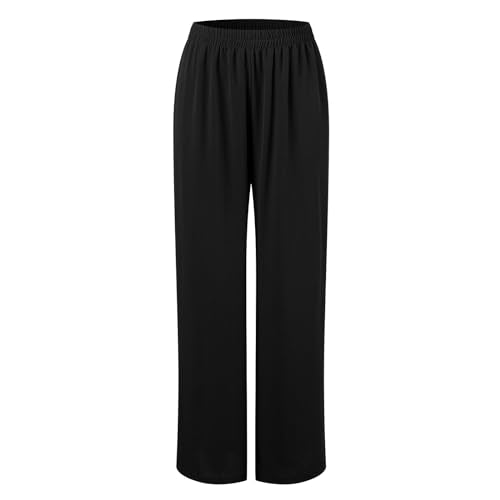 Muslim Outfits For Women 2 Piece Sets Long Sleeve Loose Tops Wide Leg Pants Suits Plus Size Outfit Prayer Clothes - color: Black, size: 5X-Large