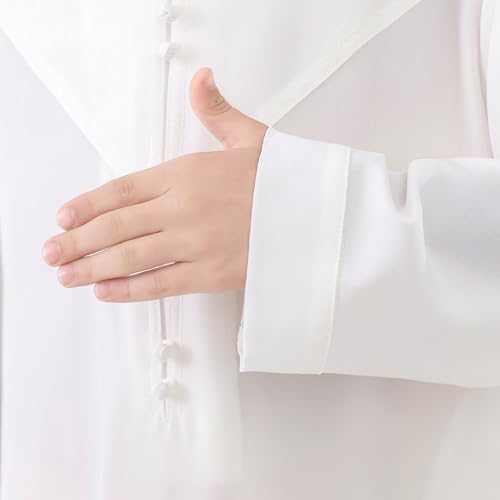 Kids Arabic Thobes for Boys Muslim Thobe Long Sleeve Kaftan Islamic Prayer Dress Kids Dubai Robe Burkas Ramadan Eid Outfit - color: White, size: 13-14 Years