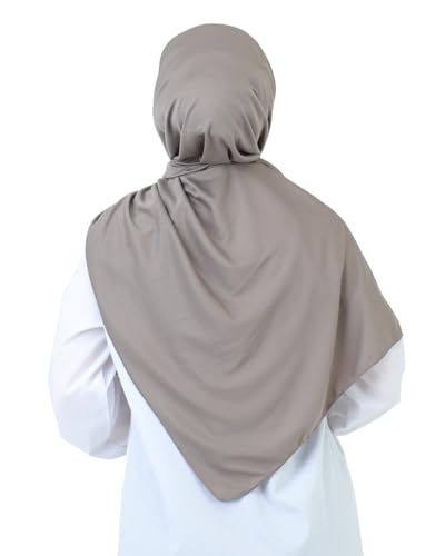 Prien Hijab For Women Muslim Lightweight Scarf Head Scarves For Girls Islamic Long Headscarf Chiffon Shawl Prayer Set Ramadan - color: Deep Mink