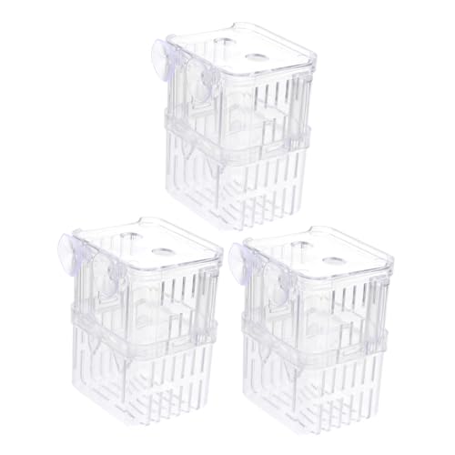 FOMIYES Isolation Box for Aquarium Juvenile Fish Separation Box 3pcs Fish Breeding Box Compact Design Easy to Install