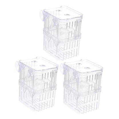FOMIYES Isolation Box for Aquarium Juvenile Fish Separation Box 3pcs Fish Breeding Box Compact Design Easy to Install