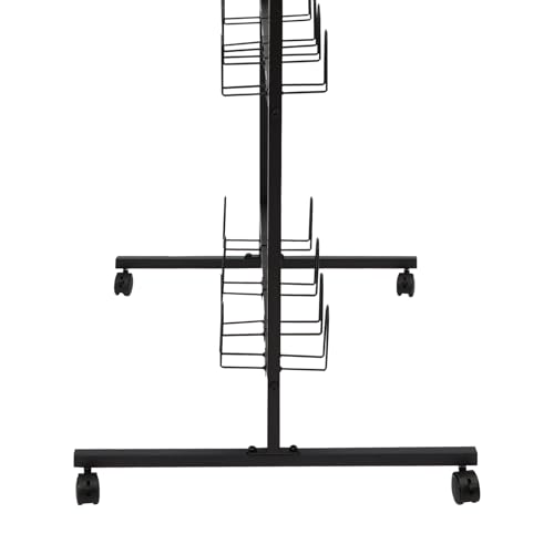 5-Tier Boxing Gloves Drying Rack, Boxing Glove Storage Stand with Universal Wheels, Metal Boxing Glove Drying Display Rack, Boxing Glove Stand Floor Standing, Holds 20 Pair of Gloves - color: Black