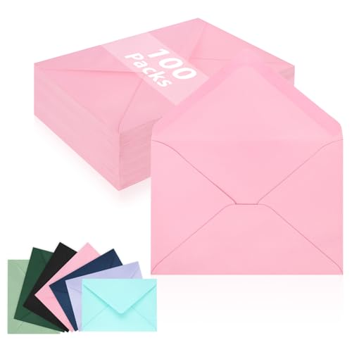 100 Pack 5x7 Pink Envelopes for Invitations, A7 Envelopes Self Seal - color: Pink, size: 5.24x7.24inches(100 Pack)