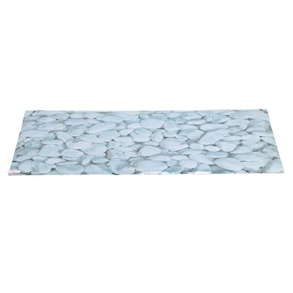 HEEPDD Aquarium Background PVC Self Adhesive Wallpaper 61 x 30 cm White Pebbles Pattern for Freshwater Tanks Instant Setup No Mess Installation Enhancement - size: 61*30CM