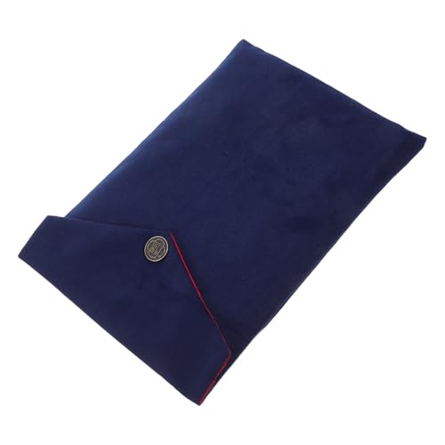 COLLBATH Chinese Style Scriptures Storage Bag Large Capacity Corduroy Soft Material Bible Holder Pouch Spacious Classic Minimalist Design for Religious Texts