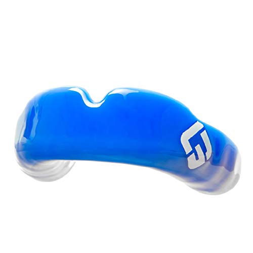 GuardLab APEX Mouthguard w/Case | Football, Basketball, Boxing, Wrestling, Soccer, Karate, Hockey, MMA | Adult & Youth | Pre-Indented for a Precise Fit (APEX/Standard Blue, Large) - color: Blue, size: Large