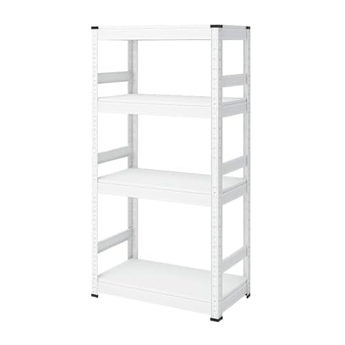 20 Gallon Metal Fish Tank Stand, Freestanding Adjustable Bookshelf Storage Shelves, ,Heavy-Duty Industrial Microwave Stand, Kitchen Utility Organizer for Home Office(60x30x114cm(24x12x45inch), White) - color: White, size: 60x30x114cm(24x12x45inch)