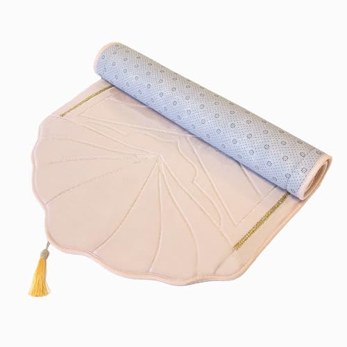 JE JOUE Prayer Rug Muslim Mat Islamic - Thickening Sponge Muslim Rug for Men Women Household Halal Prayer mat Eid Travel Ramadan（Camel） - color: Camel